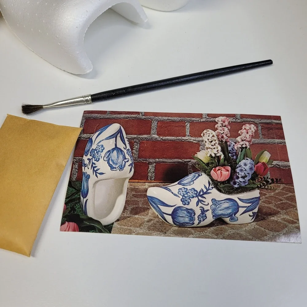 Dutch Treat Planter Kit Vintage National Handcraft Society‎ Tulip Clog Design